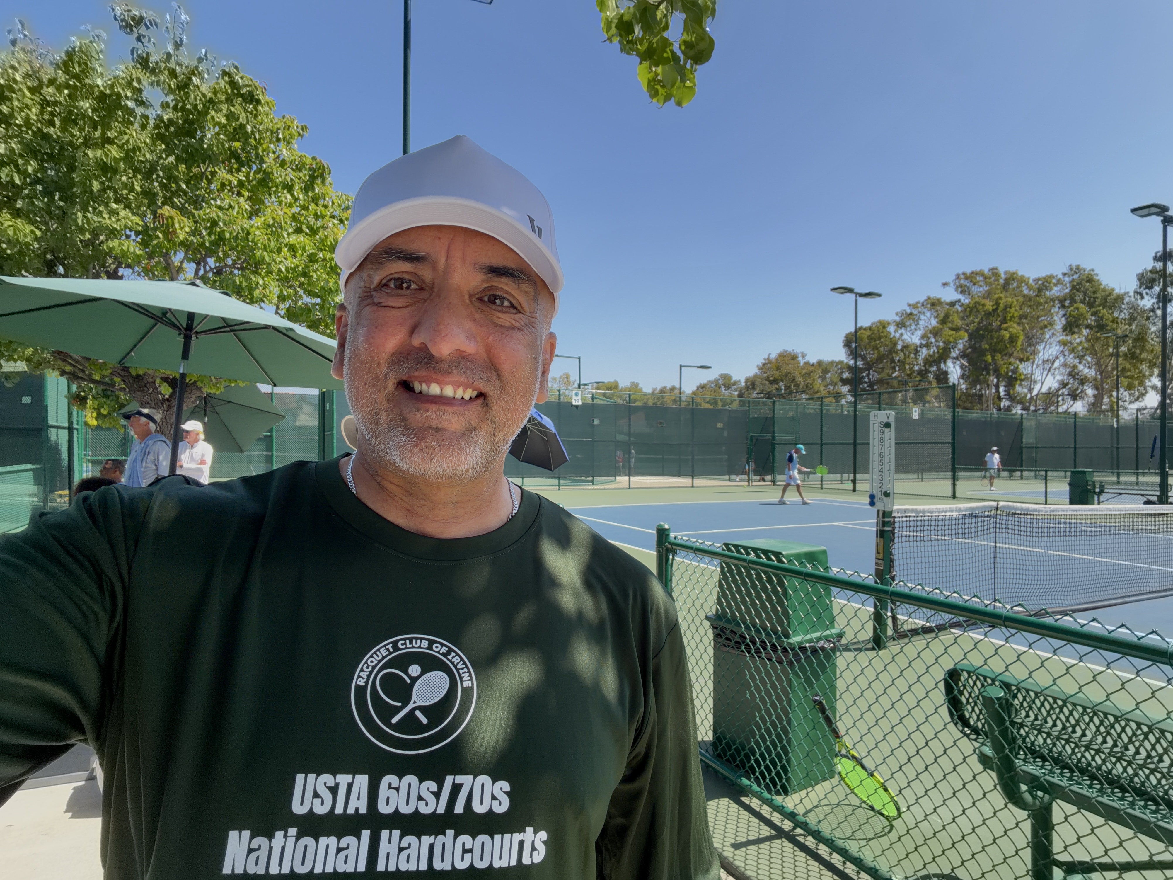 Coach Brian Guzman at USTA 60s/70s National Hardcourts, Racquet Club of Irvine